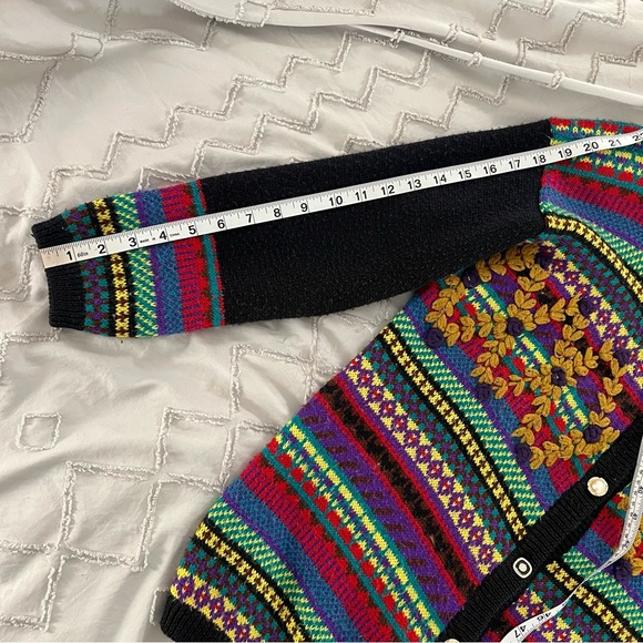 vintage franco valeri colourful knit cardigan - Picture 13 of 13